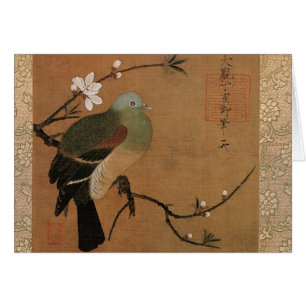 Momohatozu oiseau d'art chinois sur branche