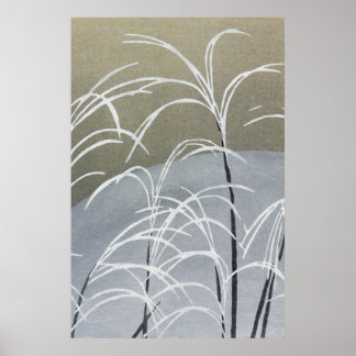 Momoyogusa Fleurs Poster japonais Vintage
