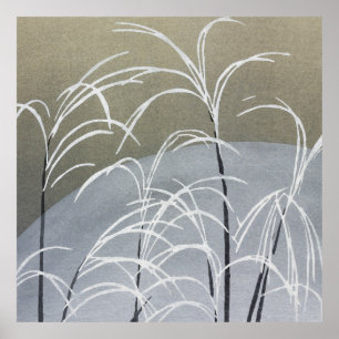 Momoyogusa Fleurs Poster japonais Vintage