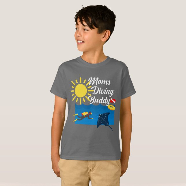 Moms Diving Buddy Design - T-Shirt de base pour en (Devant entier)