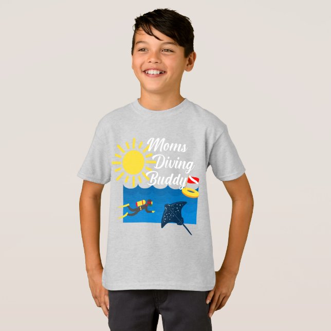 Moms Diving Buddy Design - T-Shirt de base pour en (Devant entier)
