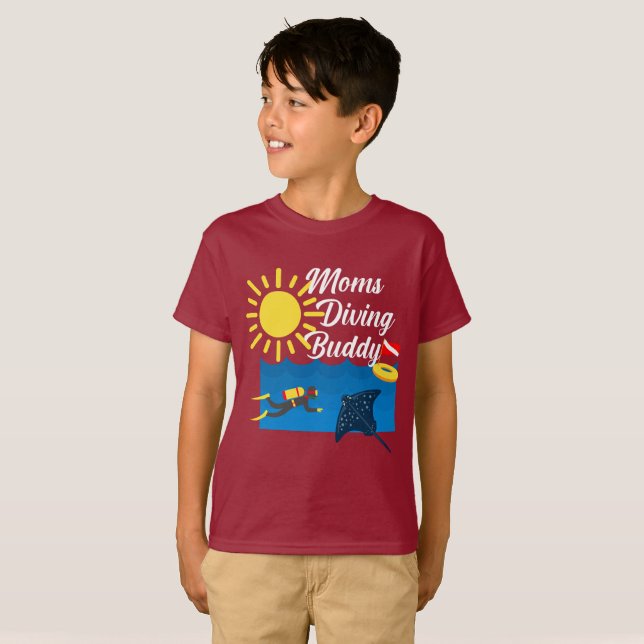 Moms Diving Buddy Design - T-Shirt de base pour en (Devant entier)