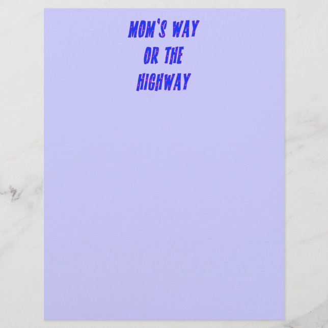 Moms Way ou Highway Dire (Devant)