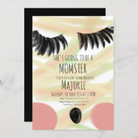 Momster Halloween maman Baby shower Invitation
