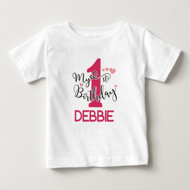 Mon 1er anniversaire - T-Shirt personnalisé pour f (Devant)
