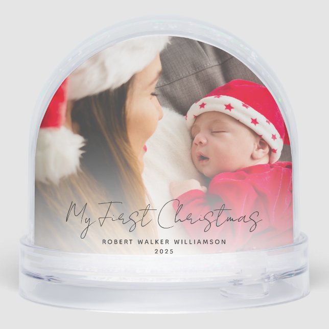 Mon 1er Noël Baby and Mom Photos personnalisées (Arrière)