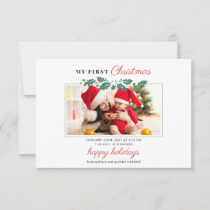 Mon 1er Noël Baby Photo Faire-part de naissance