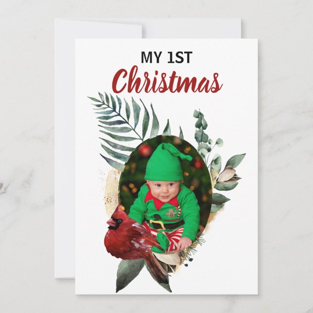 Mon 1er Noël Deux nouvelles photos de bébé vacance (Devant)