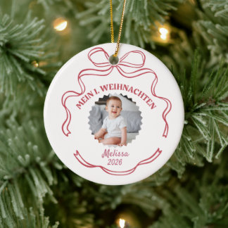 Mon 1er Noël Ornement pour bébé, fille