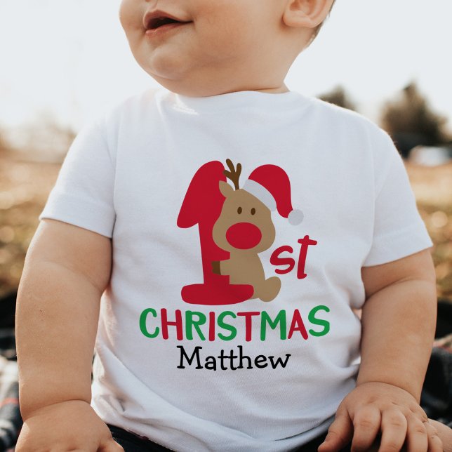 Mon 1er Noël T-shirt bébé personnalisé (Créateur téléchargé)