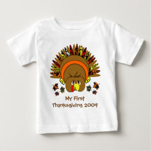 Mon 1er T-shirt Thanksgiving mignon Turquie