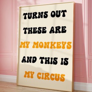 Mon affiche de cirque Typographie rétro drôle d'