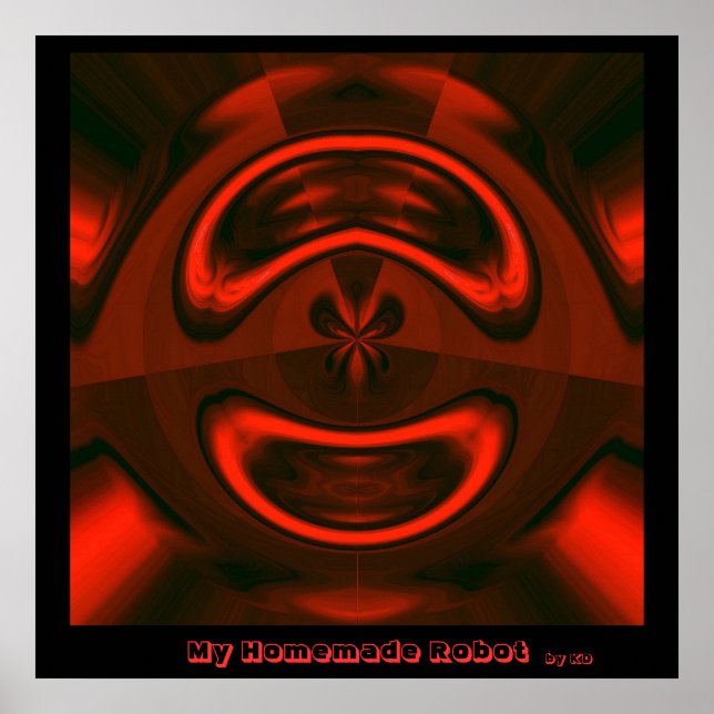 Mon affiche encadrée par robot fait maison (Devant)
