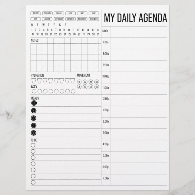 Mon agenda quotidien (Devant)
