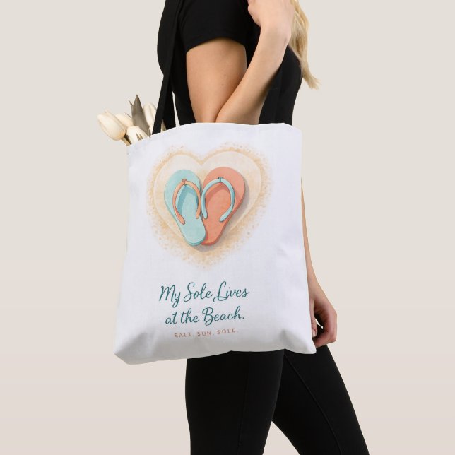 Mon âme vit au sac fourre-tout de plage (De près)