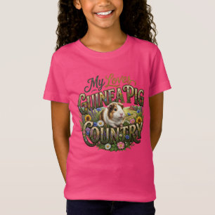 Mon amour Cochon d'Inde aime le pays T-Shirt