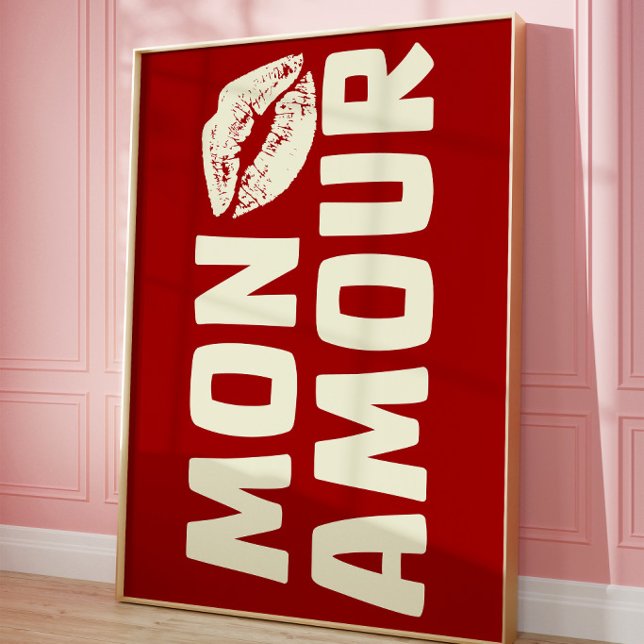 Mon Amour Impression de Typographie Rétro | Amour  (Créateur téléchargé)
