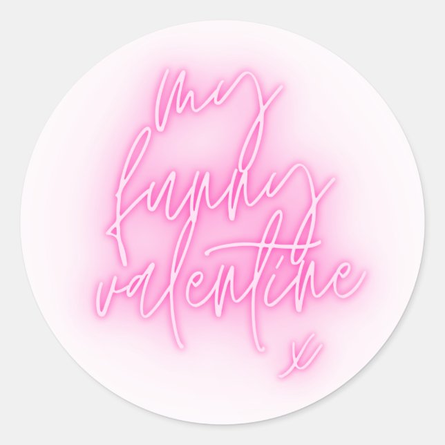 Mon amusant Sticker rond Valentine (Devant)