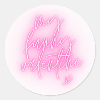 Mon amusant Sticker rond Valentine