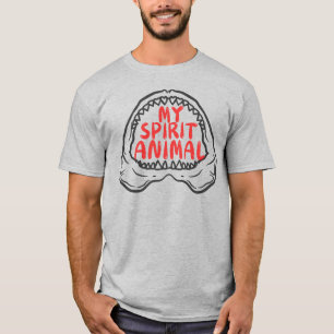 mon animal d'esprit grand t-shirt blanc shart