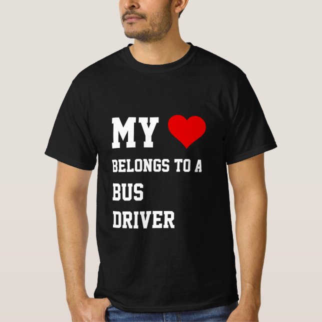 Mon Appartenance À Un T-Shirt De Conducteur De Bus (Devant)