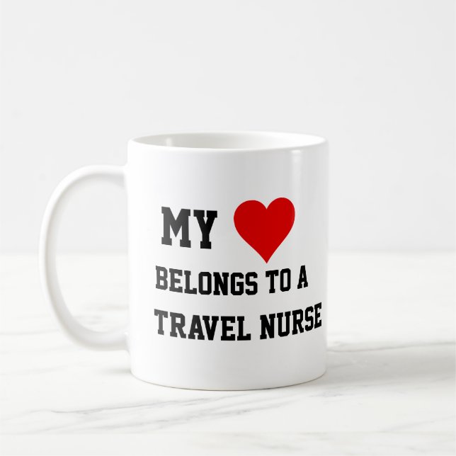 Mon Appartenance À Une Infirmière De Voyage Mug (Gauche)