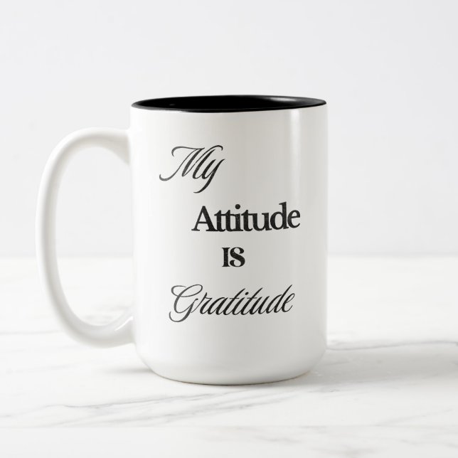 Mon attitude est Gratitude Mug (Gauche)