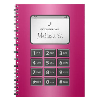 Mon autre téléphone - carnet fuchsia