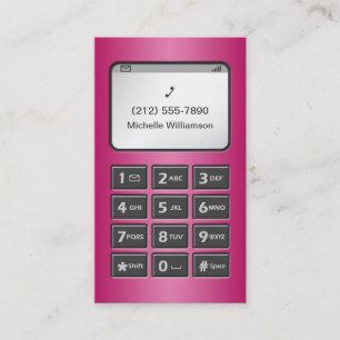 Mon autre téléphone - cartes de visite fuchsia