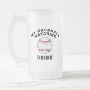 Mon Baseball Regarder Boire Frosted Glass Beer Mug