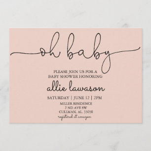 Mon bébé Invitation Baby shower