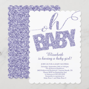 Mon bébé ! Invitation Baby shower Parties scintill