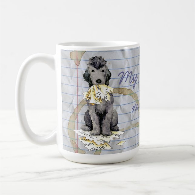 Mon Bedlington Mangé Mon plan de leçon Café Mug (Gauche)
