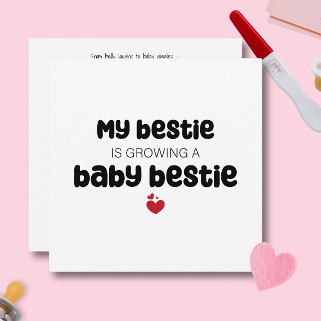 Mon bestie cultive une carte à plat pour bébé best (Créateur téléchargé)