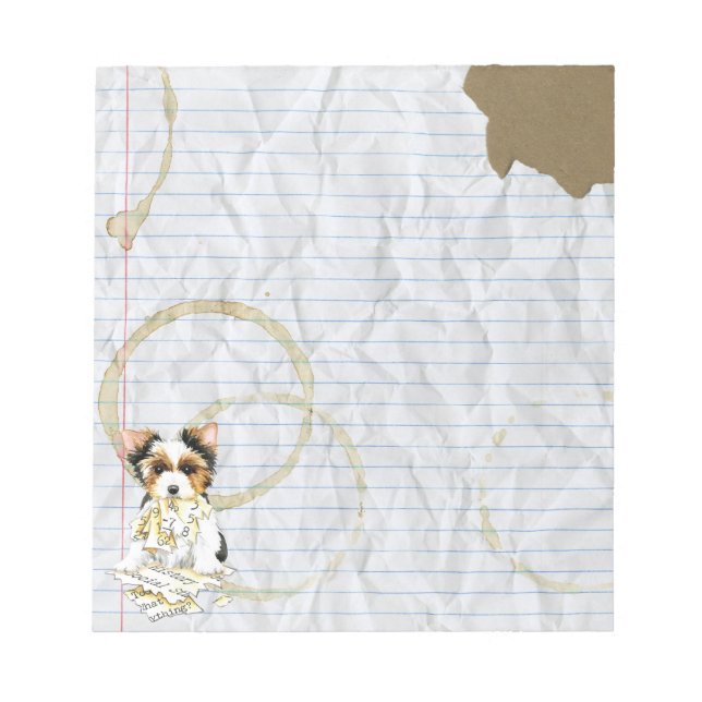 Mon Biewer Terrier A Mangé Le Bloc-notes Mon plan  (Devant)