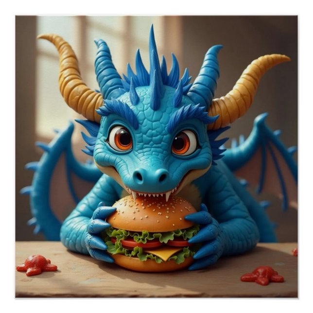 Mon Burger ! Affiche du Temps du Thé Dragon (Devant)