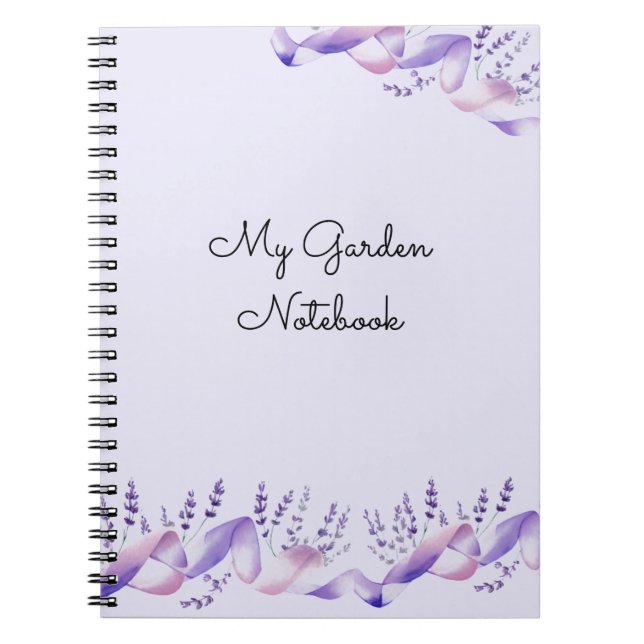 Mon cahier de jardin aux brins de lavande (Devant)