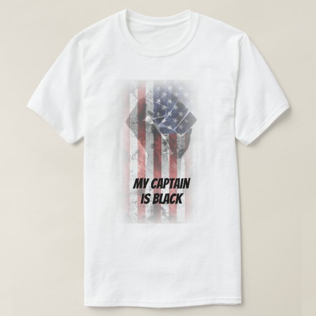 Mon capitaine est un T-shirt noir (Design devant)