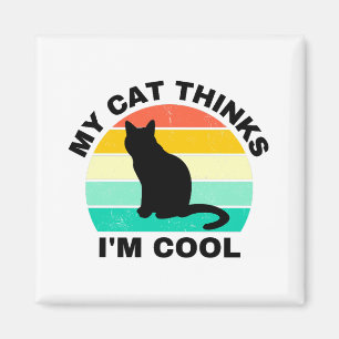 Mon chat pense que je suis un aimant Cool