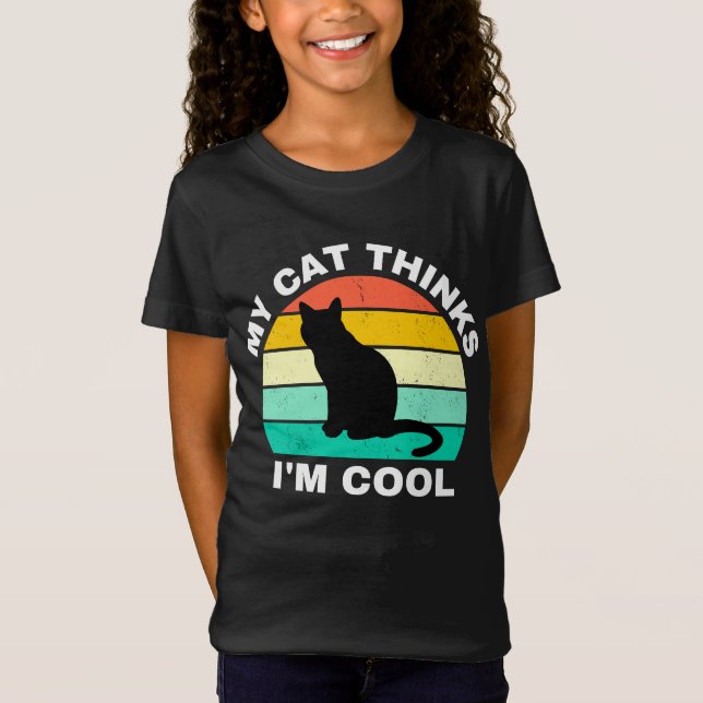 Mon chat pense que je suis un T-shirt Cool (Devant)