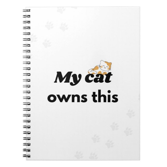 Mon chat possède ce cahier de chat drôle (Devant)