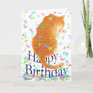 "Mon chat sur ta carte d'anniversaire." Carte de v