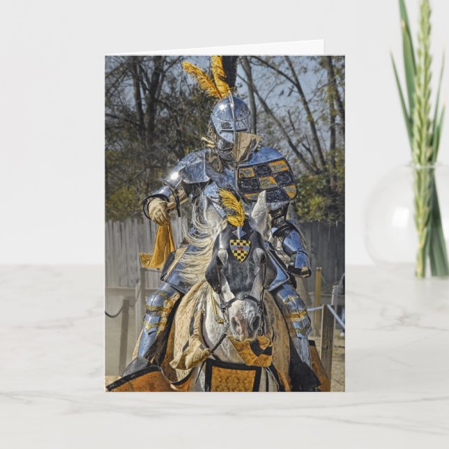 Mon chevalier en Carte de remerciements d'armure (Devant)