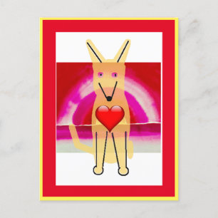 Mon chien Buddy et coeur, carte postale