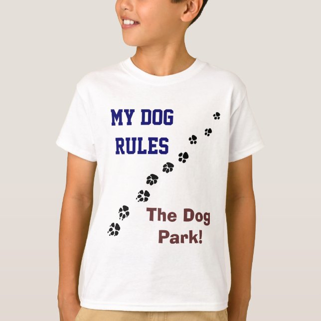 Mon chien dirige le T-shirt Dog Park (Devant)