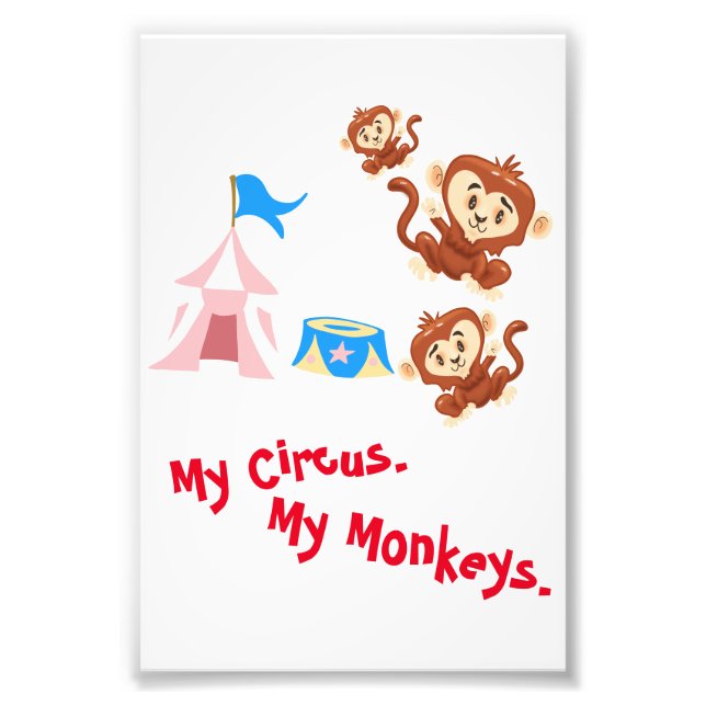 Mon cirque. Mes singes. Impression photo (Devant)