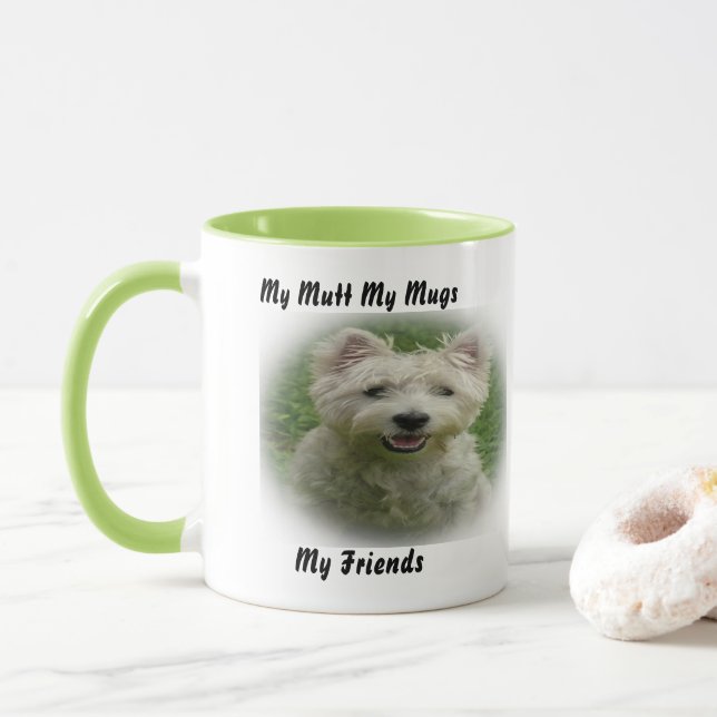Mon clébard ma tasse mes amis. (Avec donut)