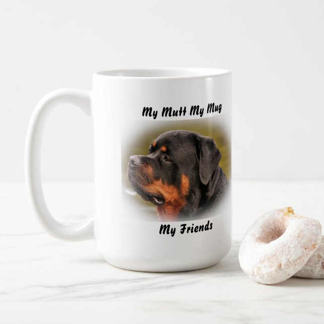 Mon clébard ma tasse mes amis. (Avec donut)