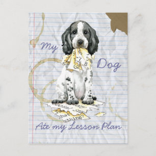 Mon Cocker Anglais Met Ma Carte Postale Plan Leçon