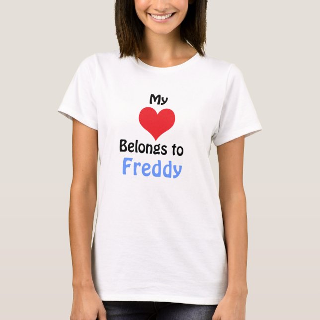 Mon coeur appartient à Freddy T-shirt (Devant)